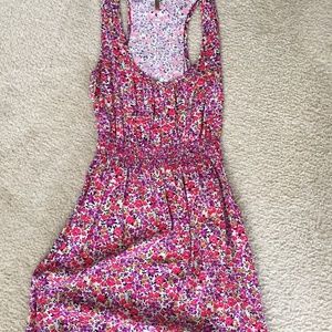 Racer back Pink Floral Dress